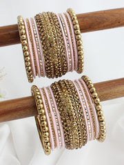 Garvita Bangle Set / Stack-Pastel Pink