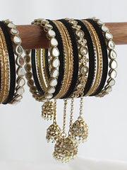 Sumedha Bangle Set / Stack-Black