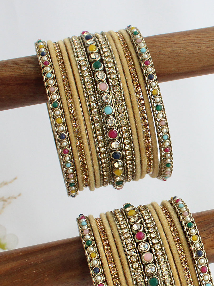 Ishwari Bangle Set / Stack-Multicolor