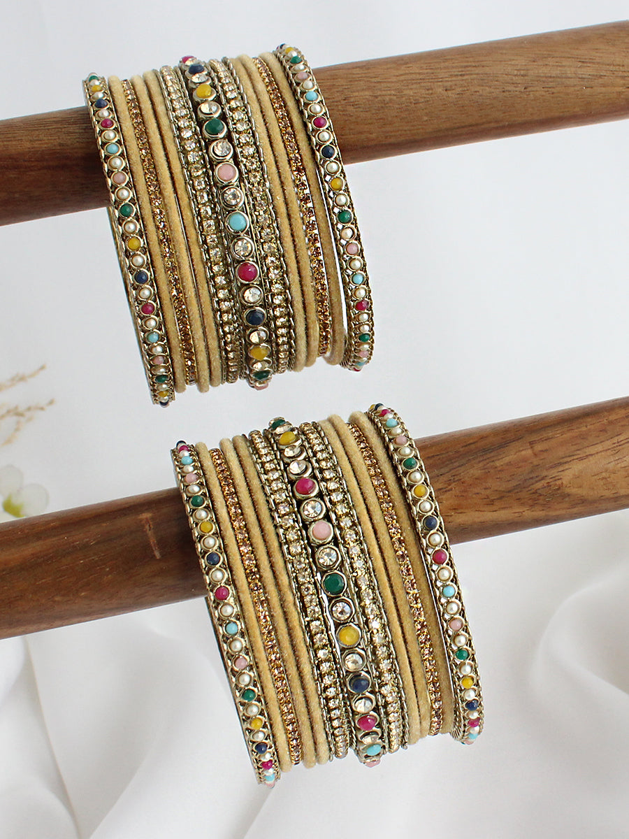 Ishwari Bangle Set / Stack-Multicolor