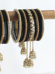 Hala Bangle Set / Stack-Black