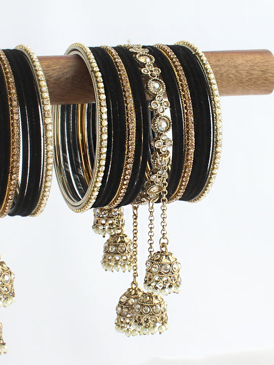 Hala Bangle Set / Stack-Black