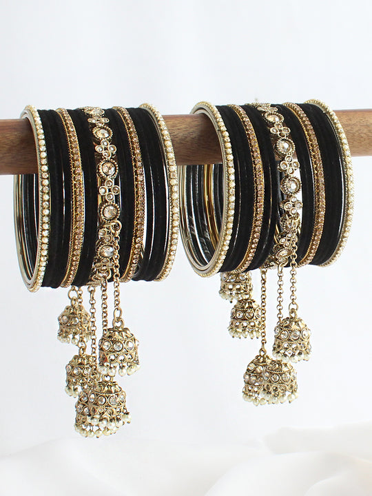 Hala Bangle Set / Stack-Black