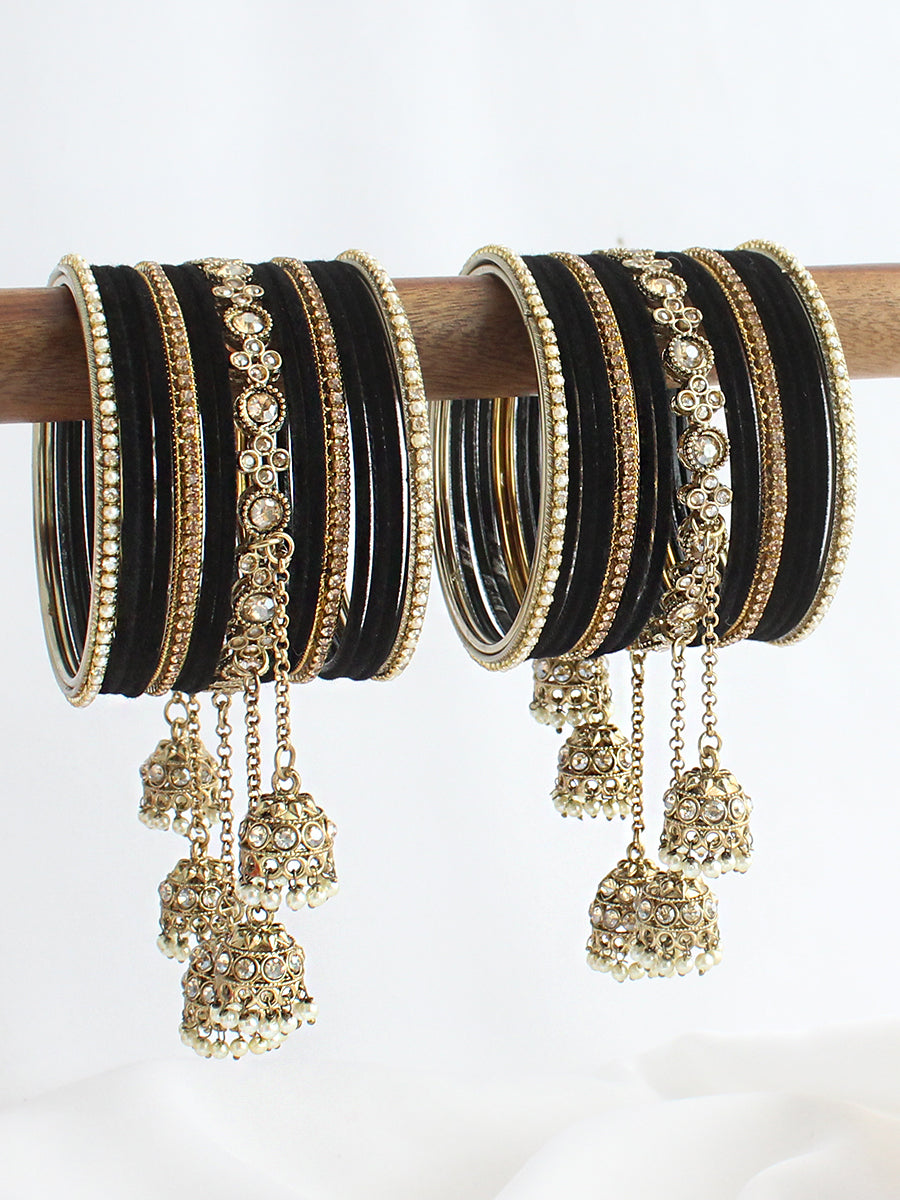 Hala Bangle Set / Stack-Black