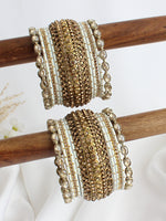 Karuna Bangle Set / Stack-White