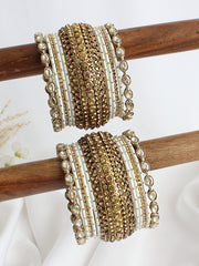 Karuna Bangle Set / Stack-White
