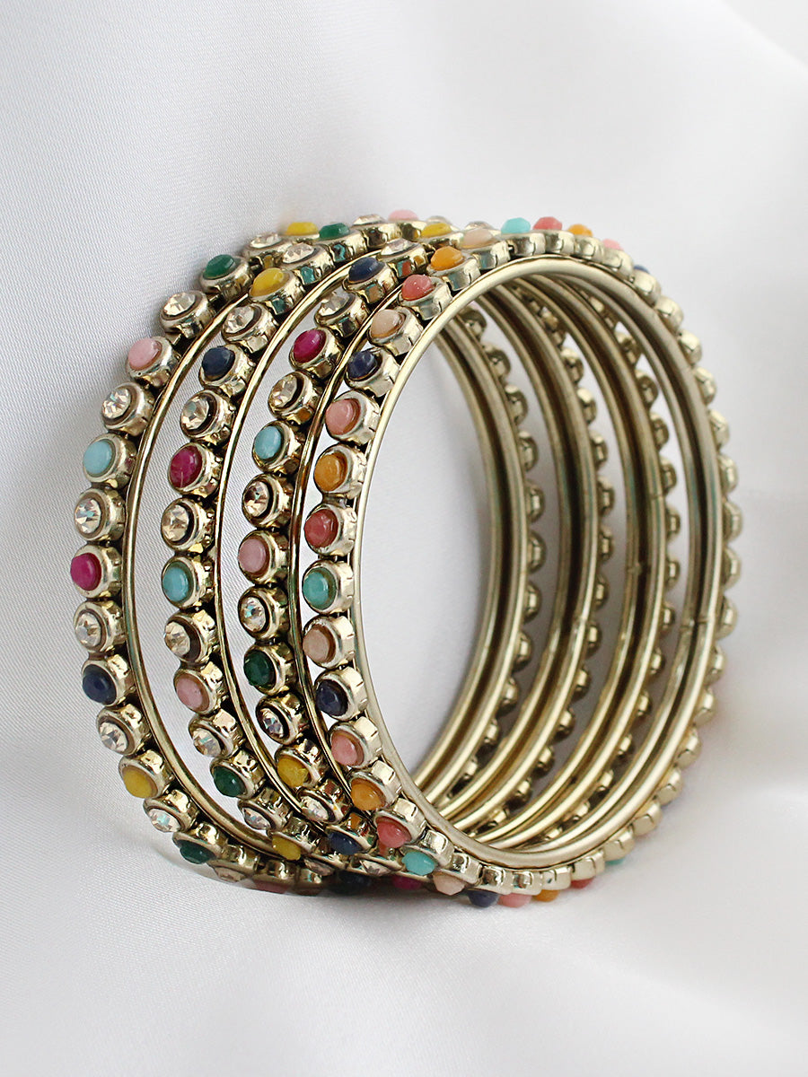 Arina Bangle Set-Multicolor