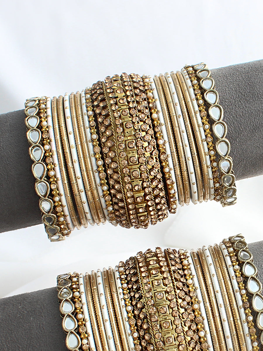 Saima Bangle Set/ Stack-Gold