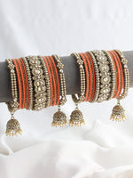 Mohina Bangle Set / Stack-Orange