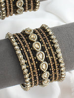 Saina Bangle Set / Stack-Black