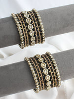 Saina Bangle Set / Stack-Black