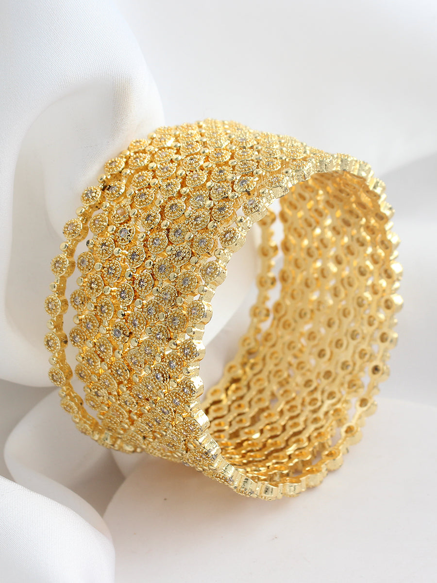 Gurleen Bangle Set-Gold