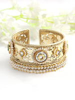 Urvika Cuff Bangle Bracelet-Gold