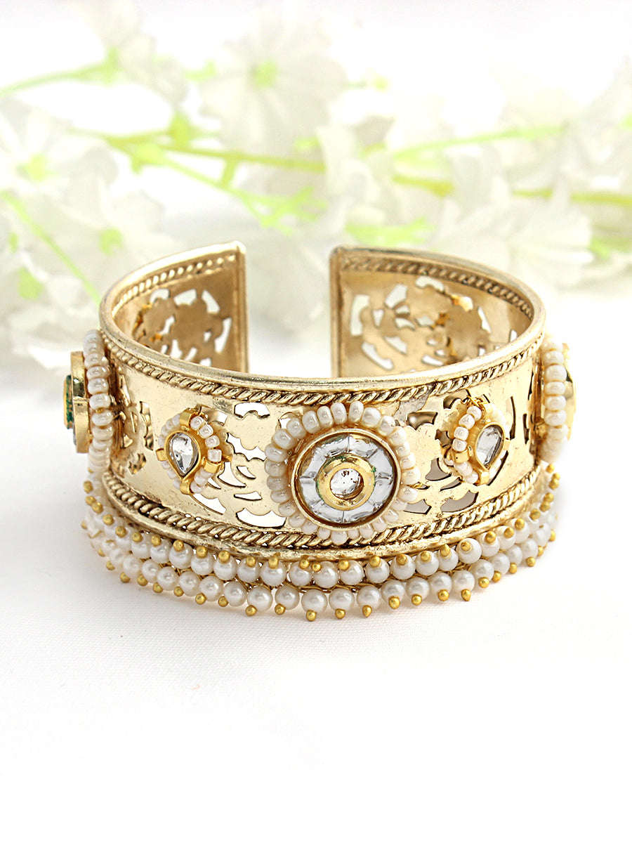 Urvika Cuff Bangle Bracelet-Gold