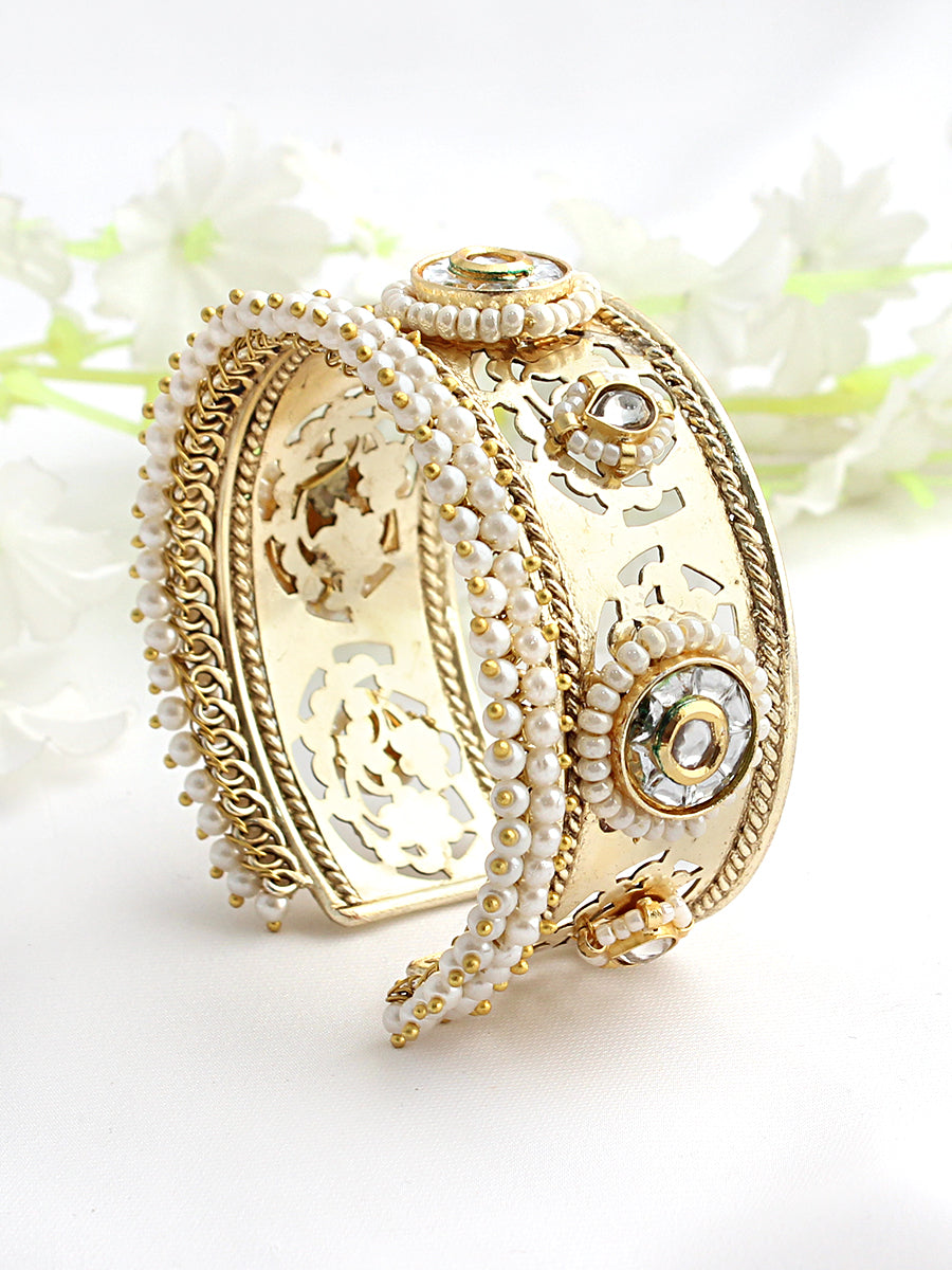 Urvika Cuff Bangle Bracelet-Gold