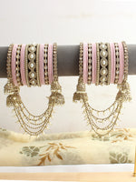 Rimsha Bangle Set / Stack-Pastel pink