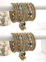 Nargis Bangle Set / Stack-Multicolor