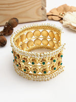 Nabhya Cuff Bangle / Bracelet-Green