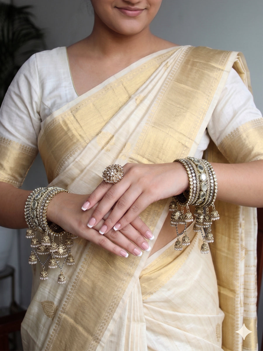 Roshini Mirror Bangle Set / Stack-Gold