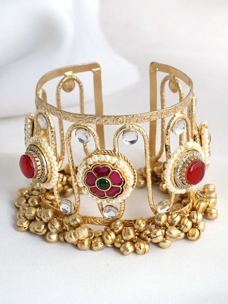 Mirisha Cuff Bangle Bracelet-Hot Pink