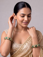 Pragati Bangle Set-Green
