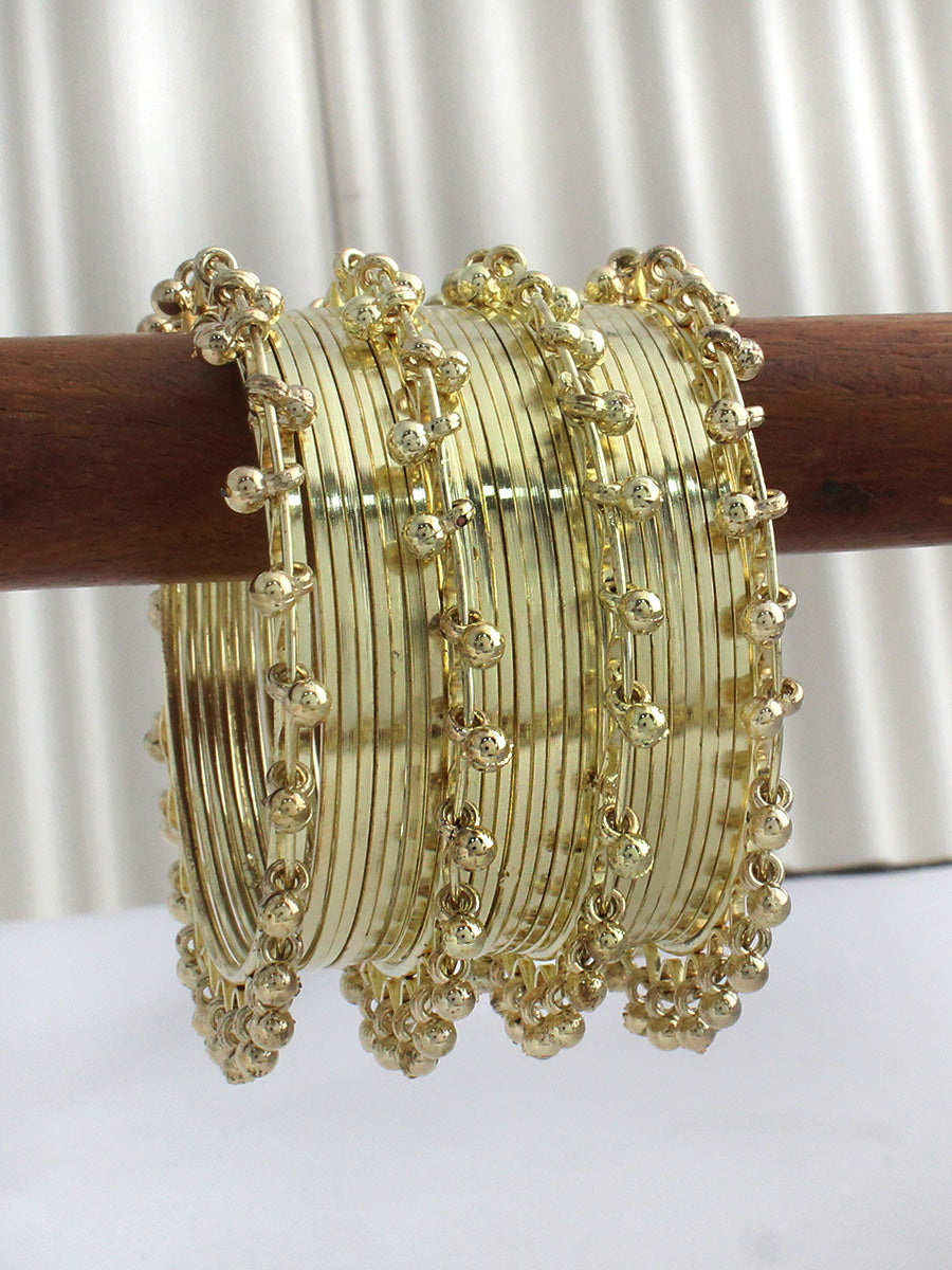 Ruhi Bangle Set-Gold