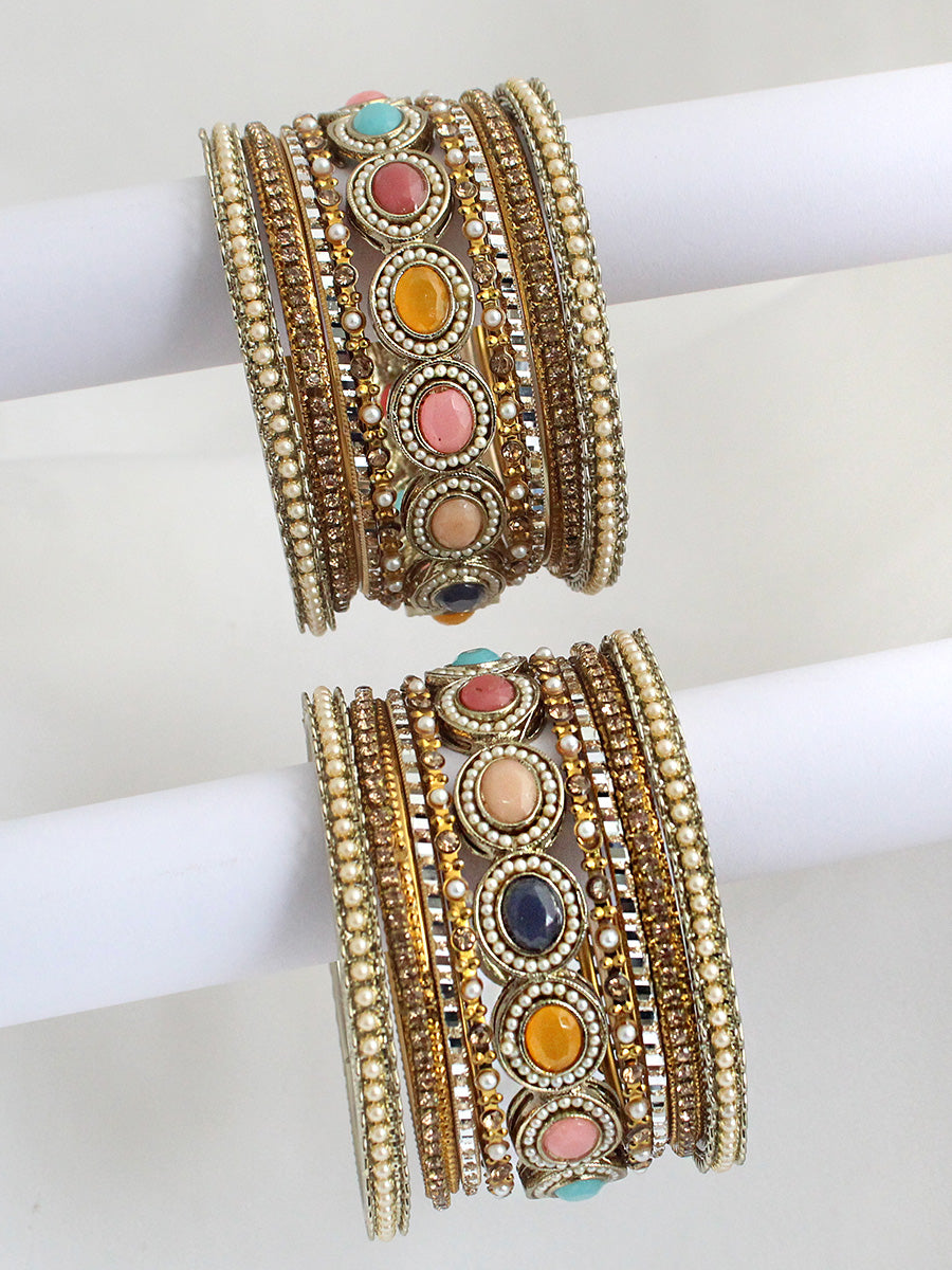 Ritvi Bangle Set / Stack-Multicolor