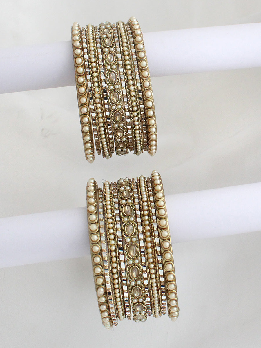 Vrinda Bangle Set / Stack-Gold