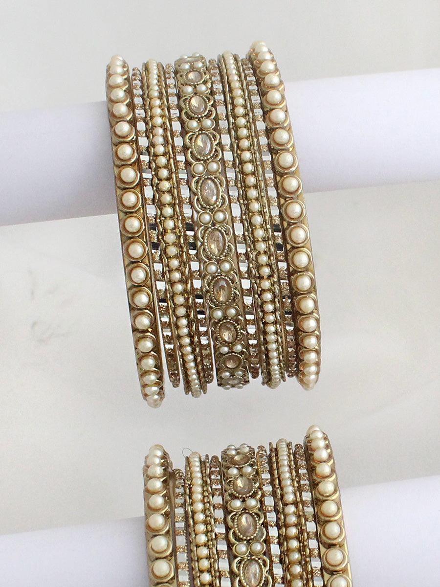 Vrinda Bangle Set / Stack-Gold