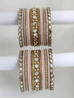 Akansha Bangle Set / Stack-Pastel Pink