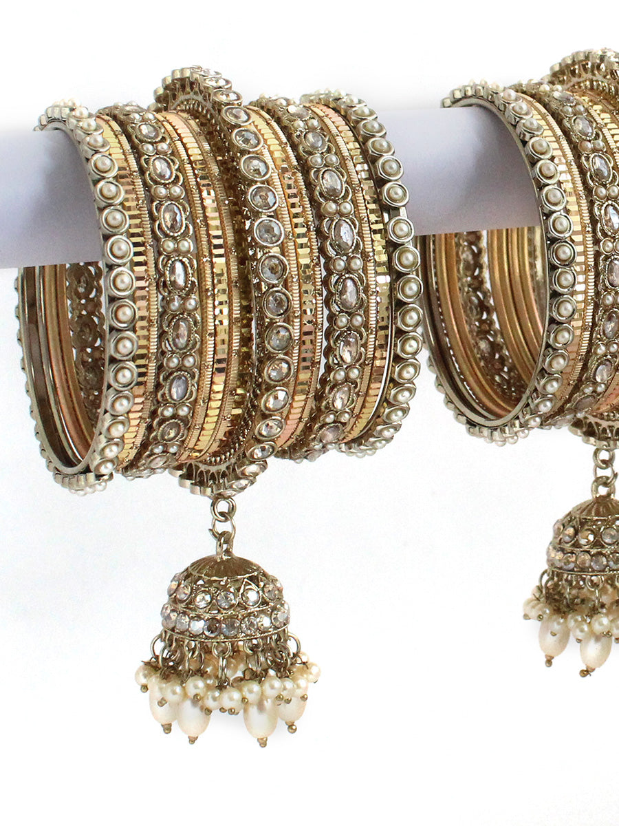 Advika Bangle Set / Stack-Gold