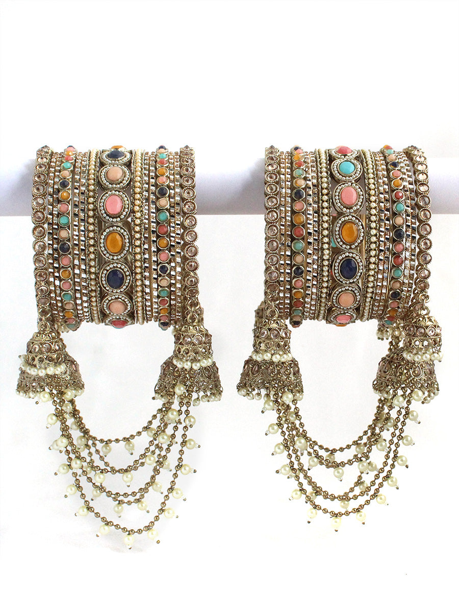 Anandi Bangle Set / Stack-Multicolor