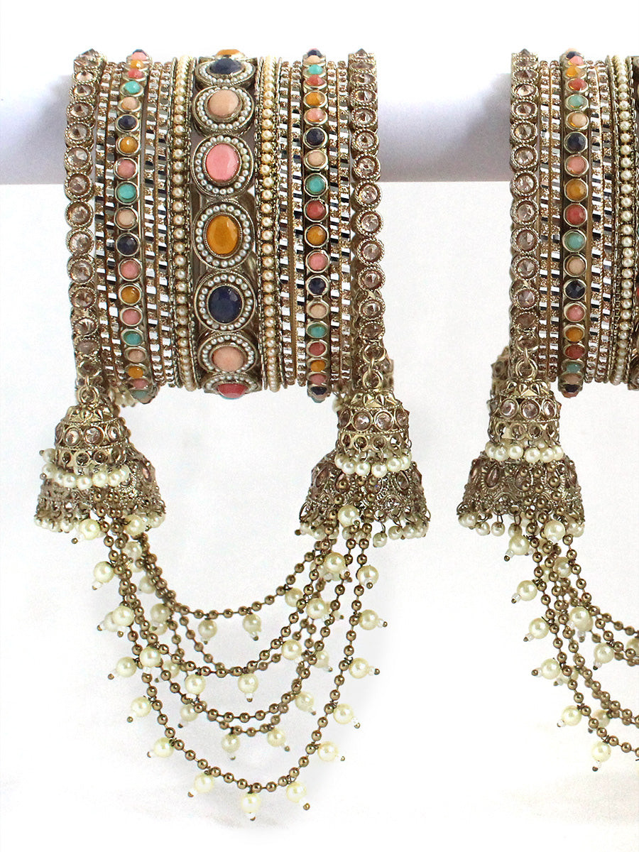 Anandi Bangle Set / Stack-Multicolor