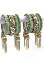 Mishka Bangle Set / Stack-Mint Green