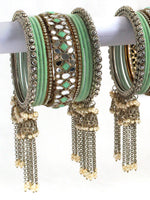 Mishka Bangle Set / Stack-Mint Green