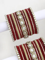 Takshi Bangle Set / Stack-Maroon
