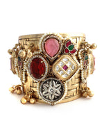 Saanjh Cuff Bangle Bracelet-Multicolor