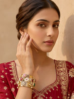 Saanjh Cuff Bangle Bracelet-Multicolor