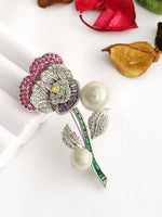 Alex Floral Pin Broach / Brooch-Multicolor