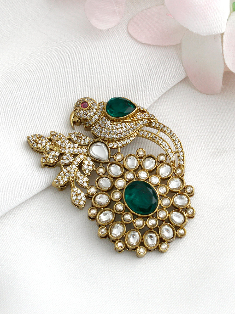 Vintage Inspired Parrot Motif Broach / Brooch-Green