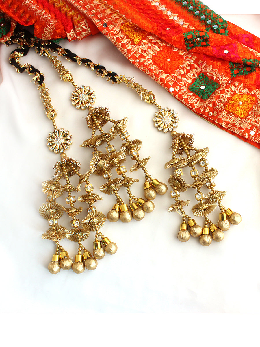 Amreen Paranda / Parandi Hair  Accessories - Gold
