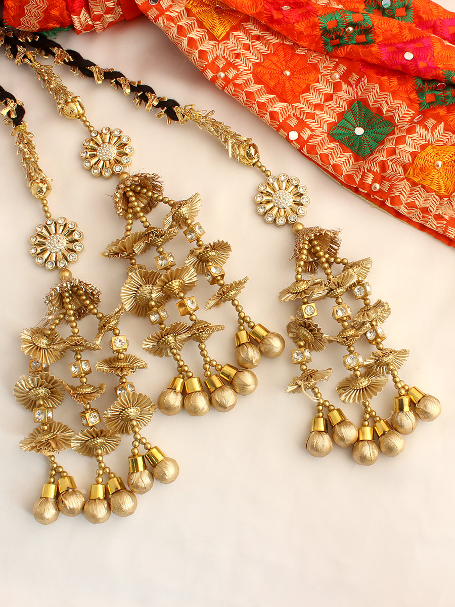 Amreen Paranda / Parandi Hair  Accessories - Gold
