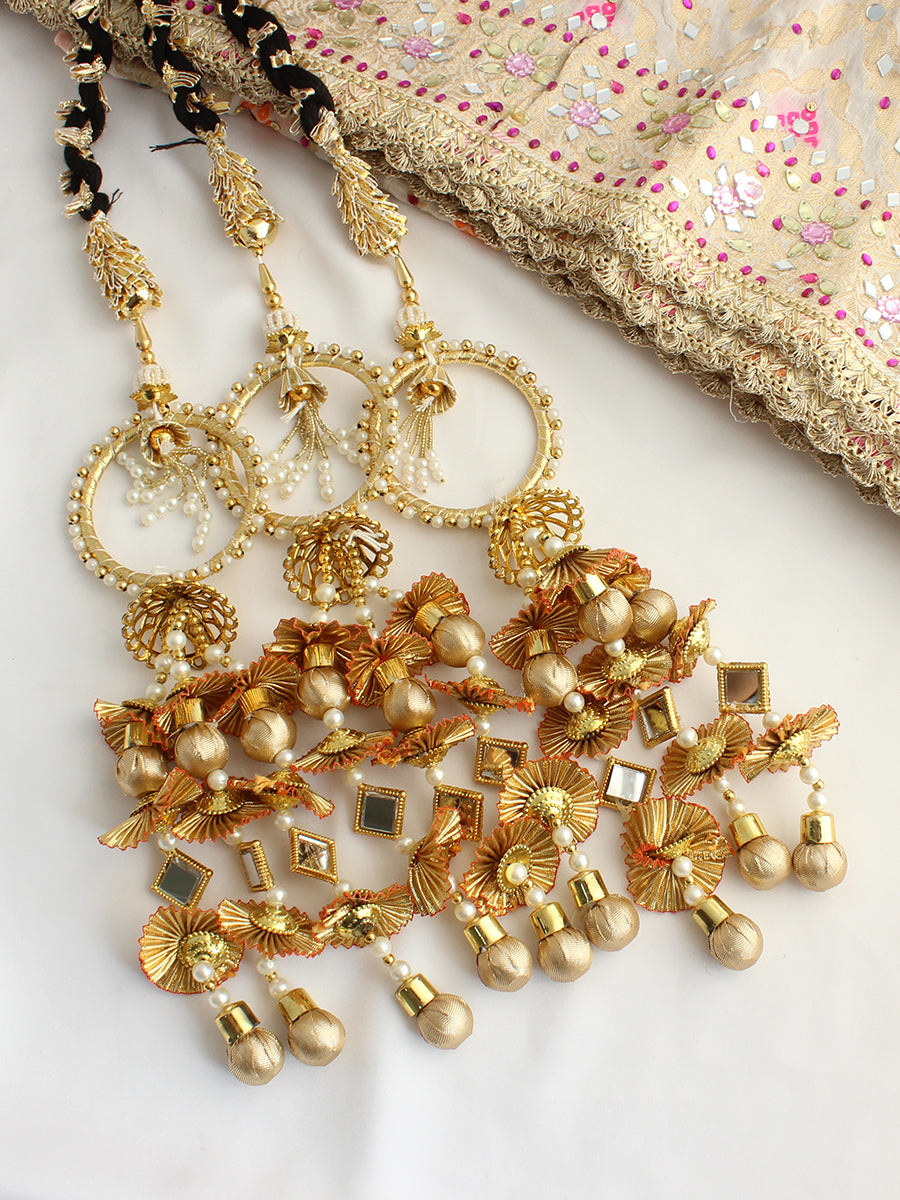 Manroop Paranda Paranda / Parandi Hair  Accessories-Gold