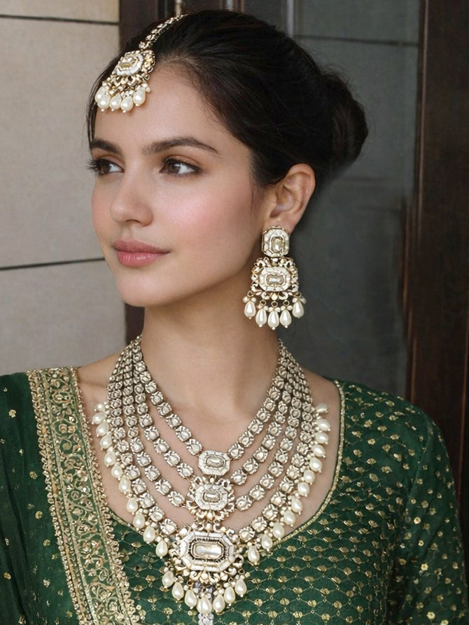 Anaya Layered Necklace Set- Gold
