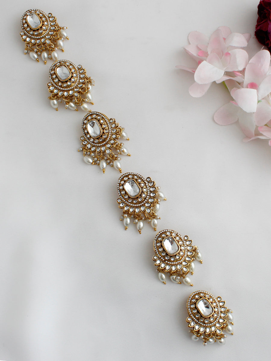 Nabhya Braid Pin Set-Gold