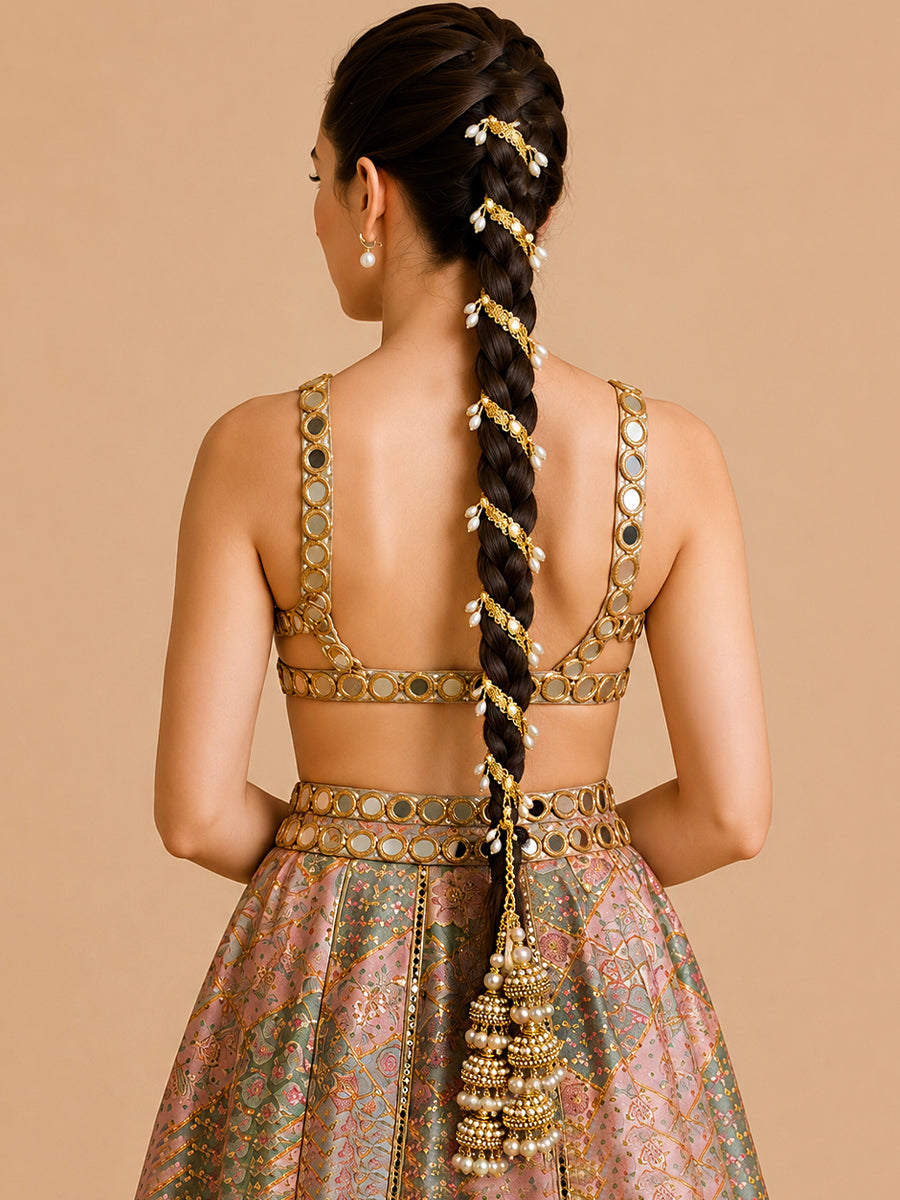 Nirvi Wrap Paranda / Parandi-Gold