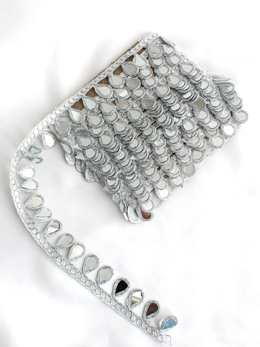 Rhea Mirror Decorative Hair Plait Lace-Silver