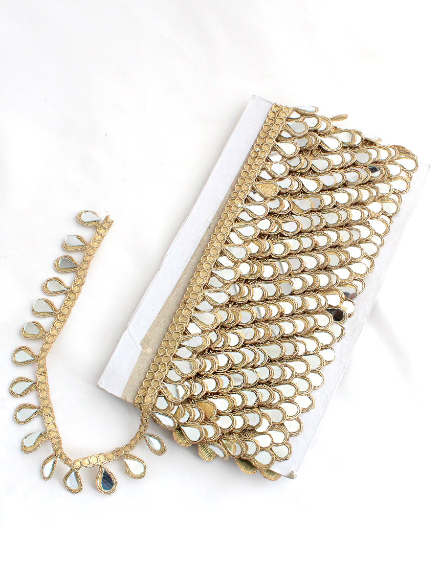 Rhea Mirror Decorative Hair Plait Lace-Gold