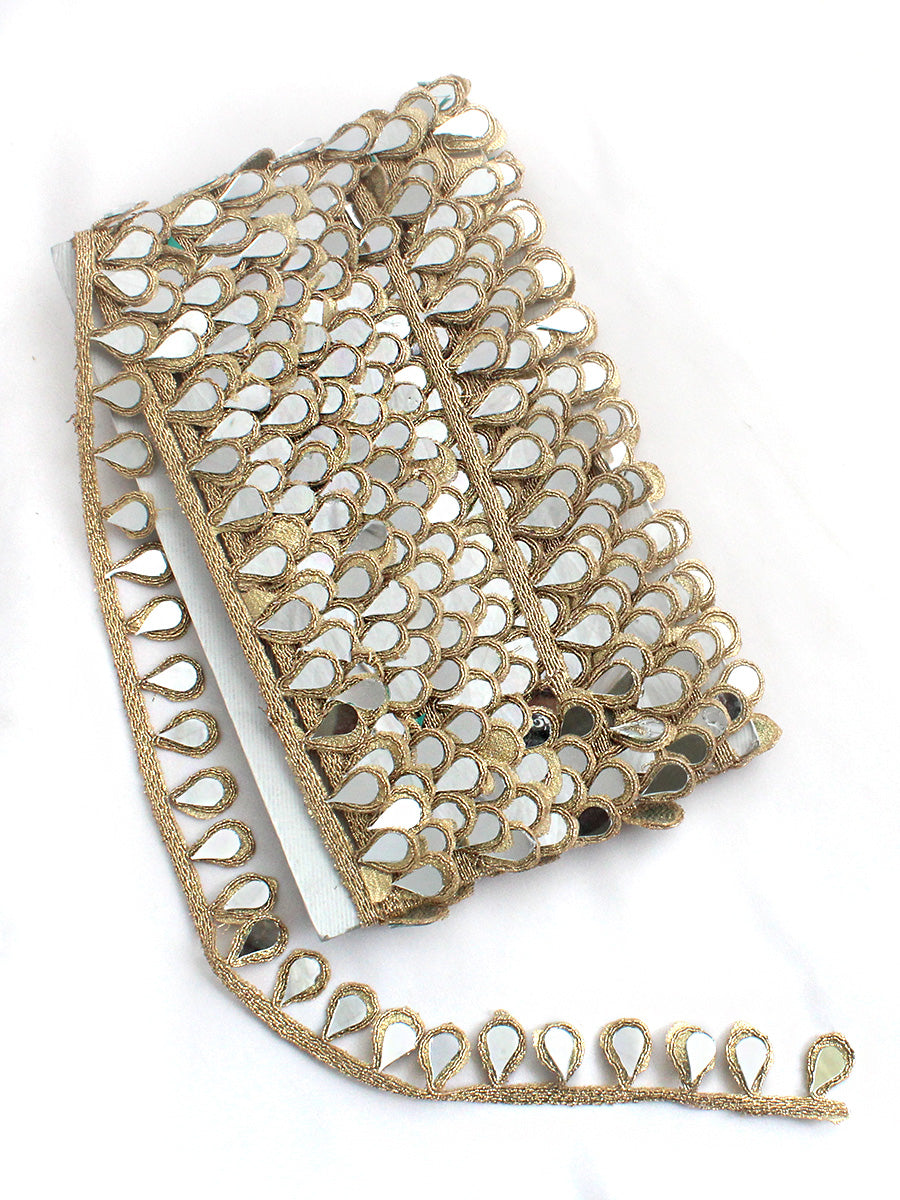 Rhea Mirror Decorative Hair Plait Lace-Gold