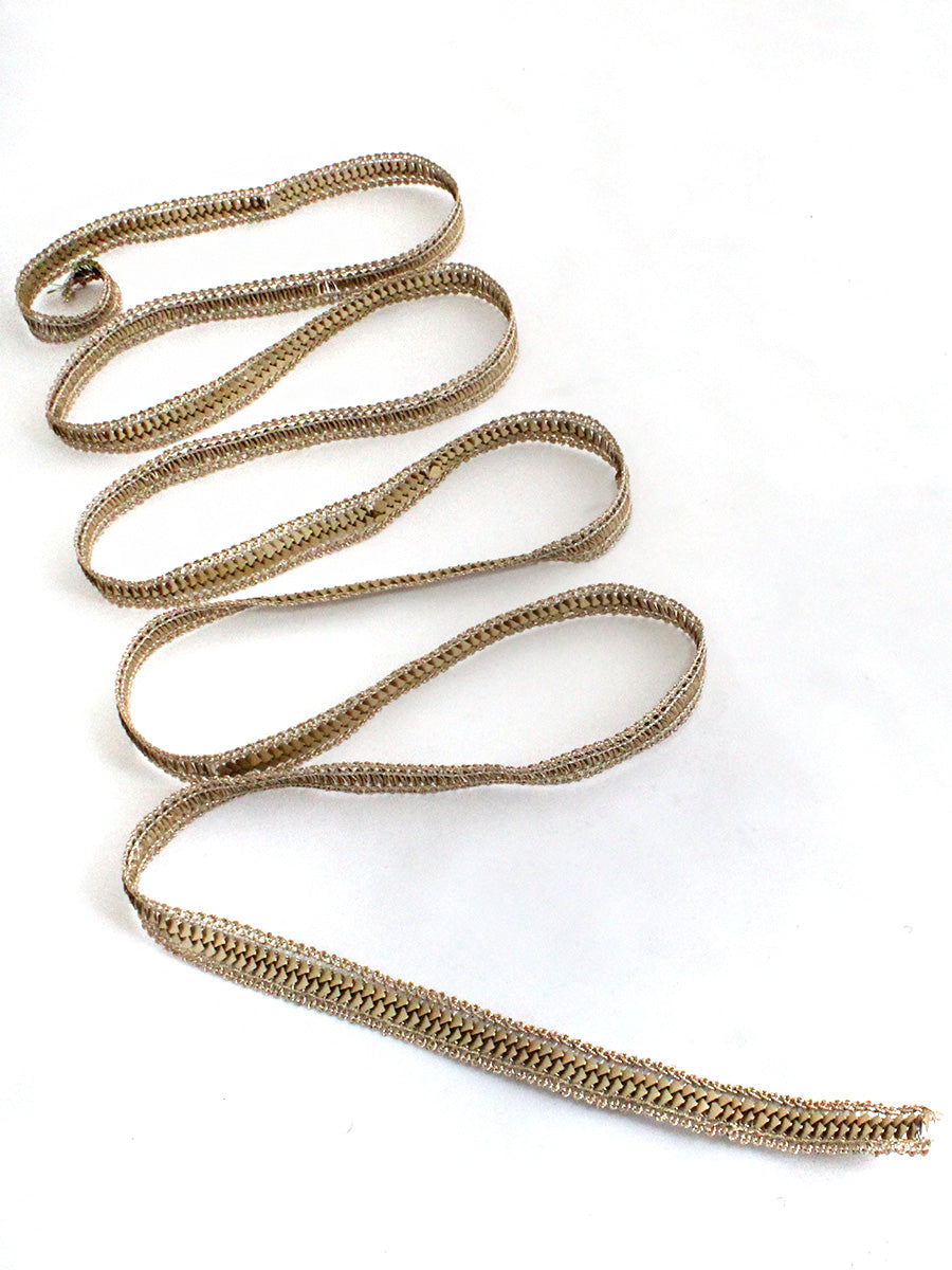 Savira Sequin Decorative Hair Plait Lace-Antique Gold